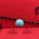 Rare coat rack with 3 hooks, one colour, ball hooks, wrought iron.