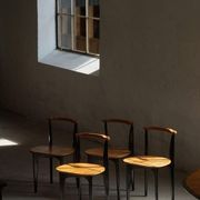 Set of 4 'Thema' chairs in pine by Yngve Ekström, Swedese, Modern Swedish, 1954
