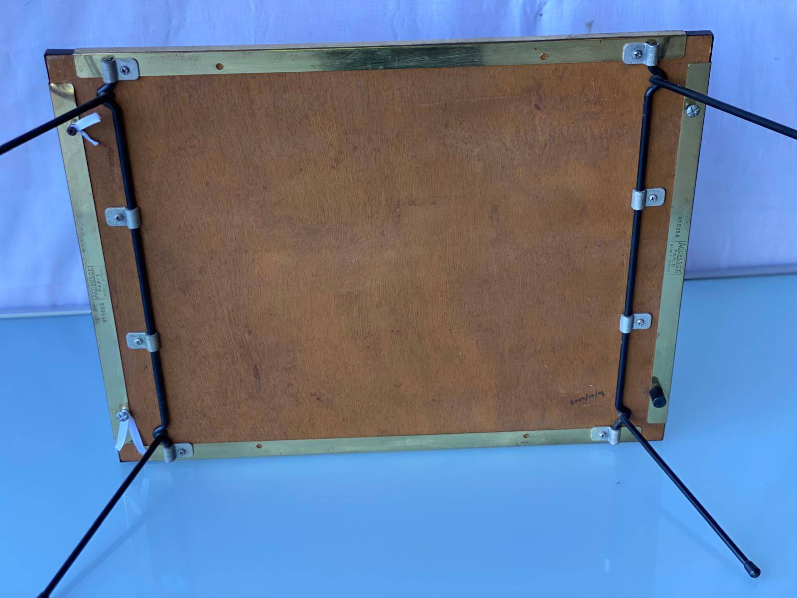 Vintage folding breakfast tray in gilded rosewood 50x40
