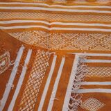 Kilim jaune fait à la main en laine 190x105cm