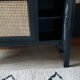 Buffet noir et cannage