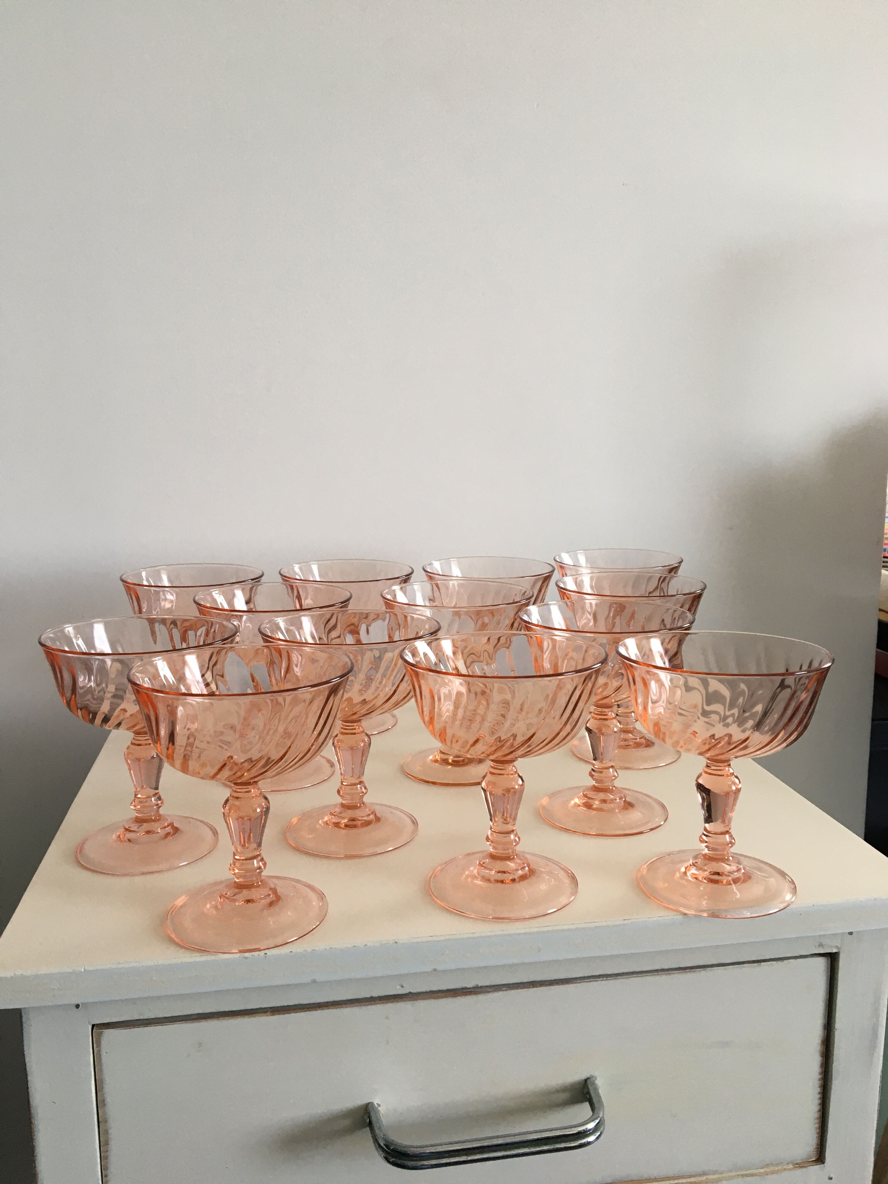 Coupes de champagne rose