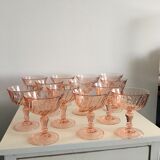 Pink champagne glass