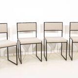 Ensemble de 6 chaises de salle à manger Willy style Rizzo