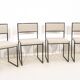 Ensemble de 6 chaises de salle à manger Willy style Rizzo