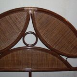 Old headboard rattan and caning