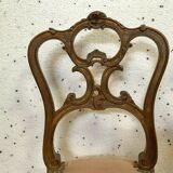 Pair of Louis XV style chairs in 20th century carved walnut