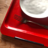 Set of 2 metal trays 70s 80s