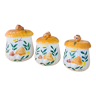 Set of 3 ceramic mushroom pots