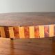 Round coffee table in Elm Burl, Art Deco decorative work - Year 1941