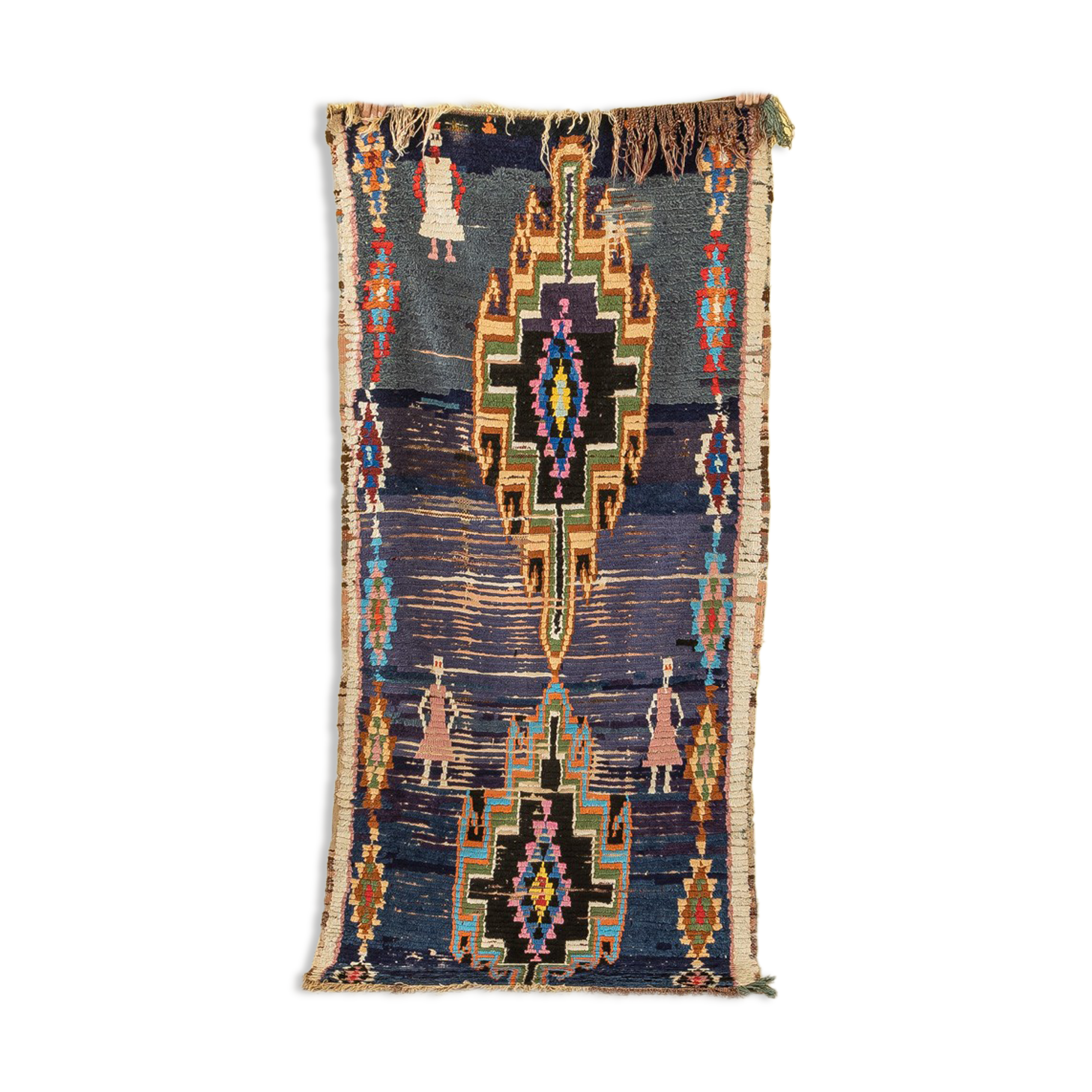 Vintage azilal, berber rug, 97 x 223