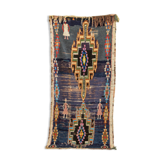 Vintage azilal, berber rug, 97 x 223