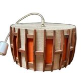 Scandinavian fabric and wood lighting