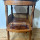 English tea table, with system, modular shelf and removable top, 1920