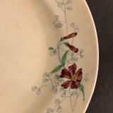 12 old polychrome flat plates Jules Vieillard Bordeaux, 19th century