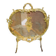 Fire screen, 19th century spark screen in gilded bronze