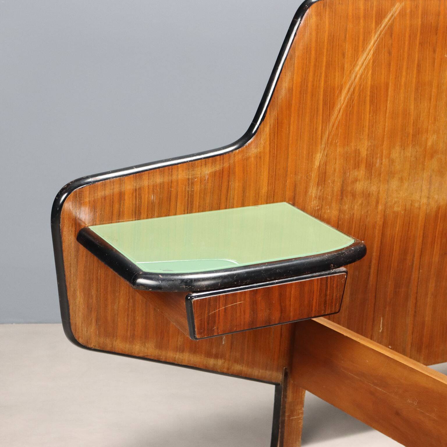 Bed with bedside tables 1950s-60s