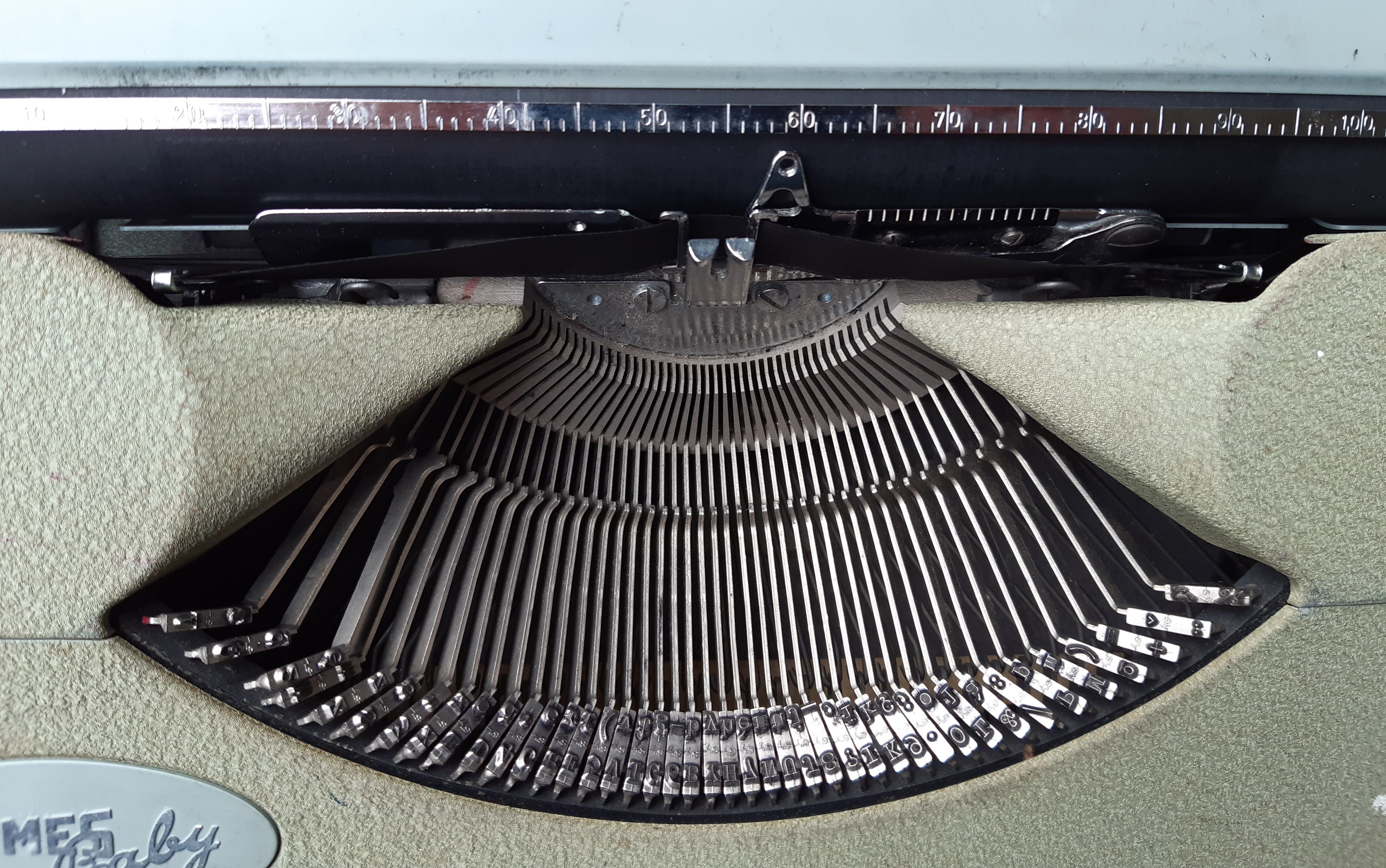 Mythical typewriter "Hermès Baby", lime green, 1950s