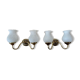 Duo of vintage neoclassical brass wall lamps 1960
