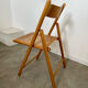 Lot 6 folding wooden chairs and vintage rattan canning year 60