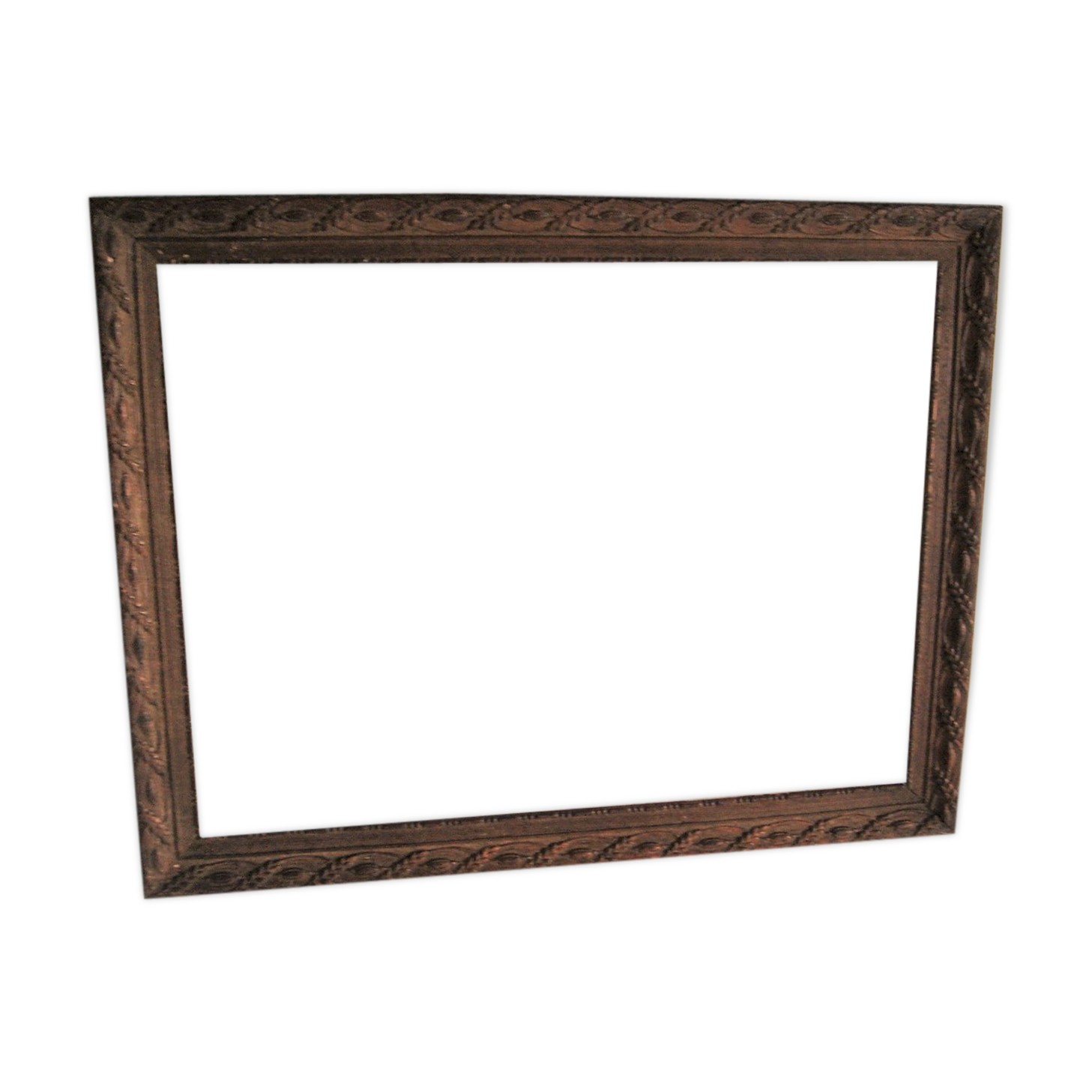 Frame rectangle mordoré wood foliage moulds