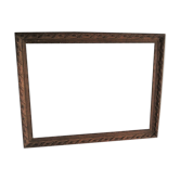 Frame rectangle mordoré wood foliage moulds