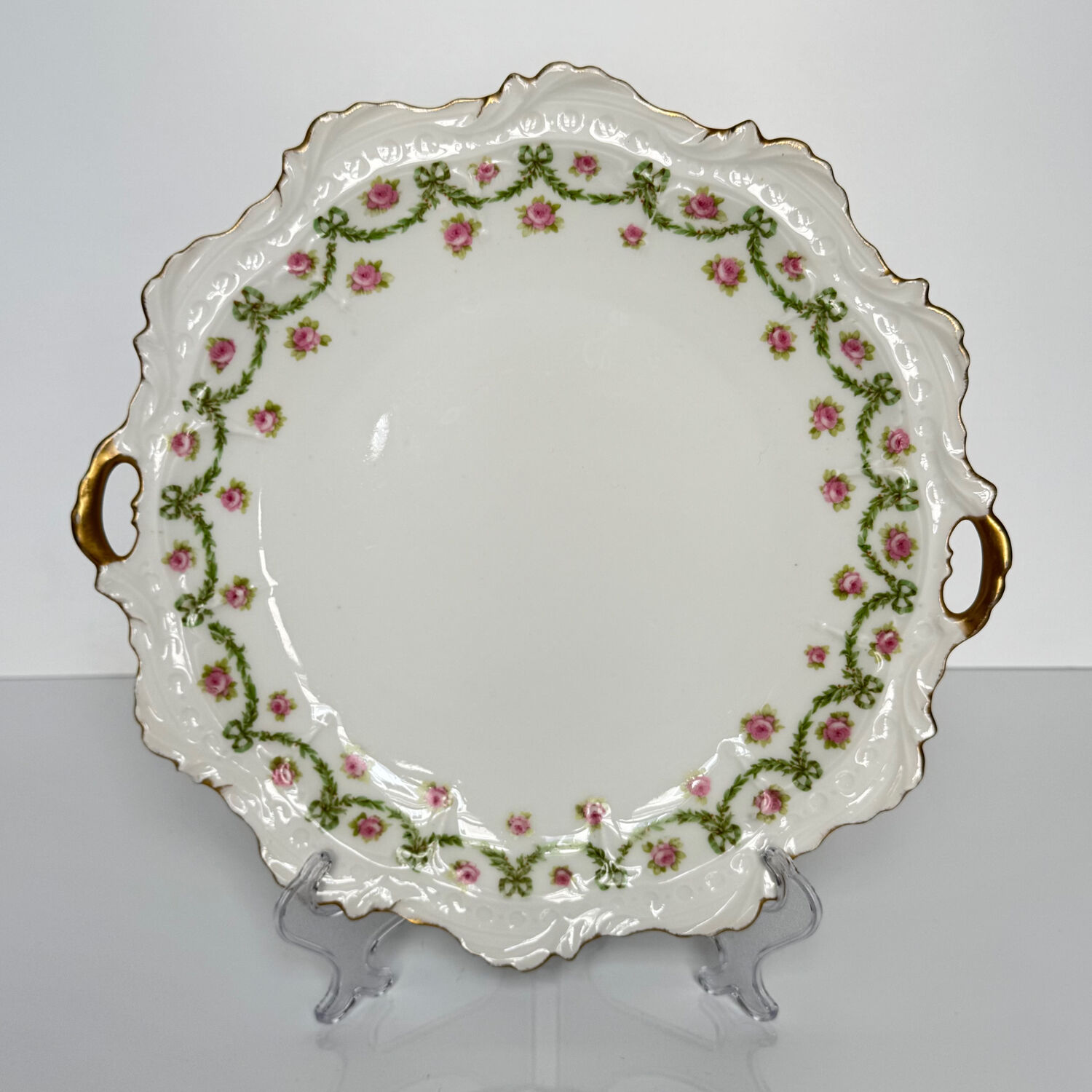 Limoges Cake Plates and Dessert Plates | Ribbons, Bows and Roses