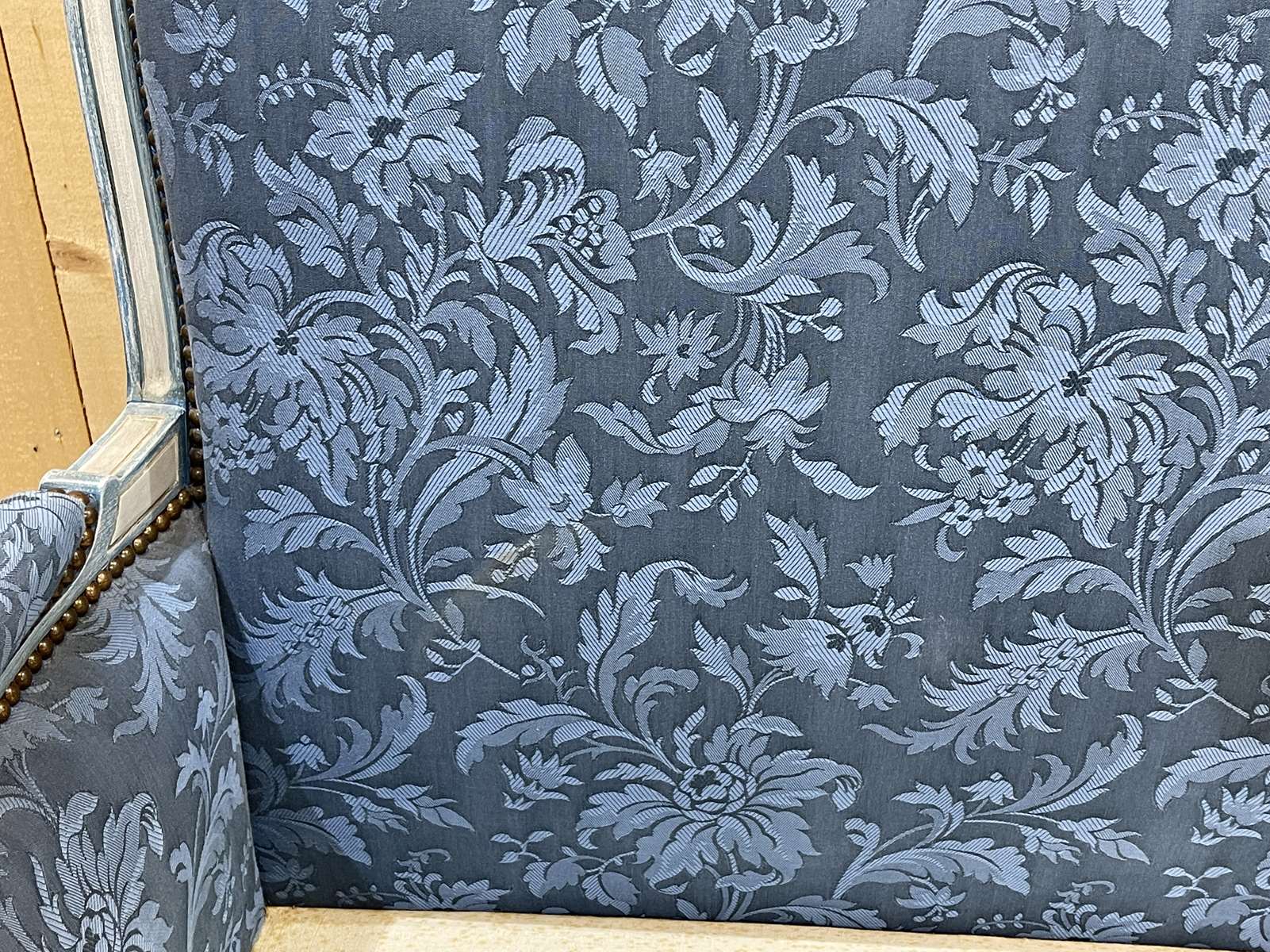 Louis XV style sofa from the 70s in beech, feather seat cushions
