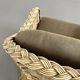 Rattan and wicker convertible chair