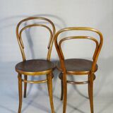 Set of 2 bistro chairs N°14 by Turpe - Germany 1900 -