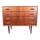 Commode Danoise en Teck, 4 tiroirs, par Borge Mogensen, Søborg Mobelfabrik.
