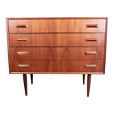 Danish teak chest of drawers, 4 drawers, by Borge Mogensen, Søborg Mobelfabrik.