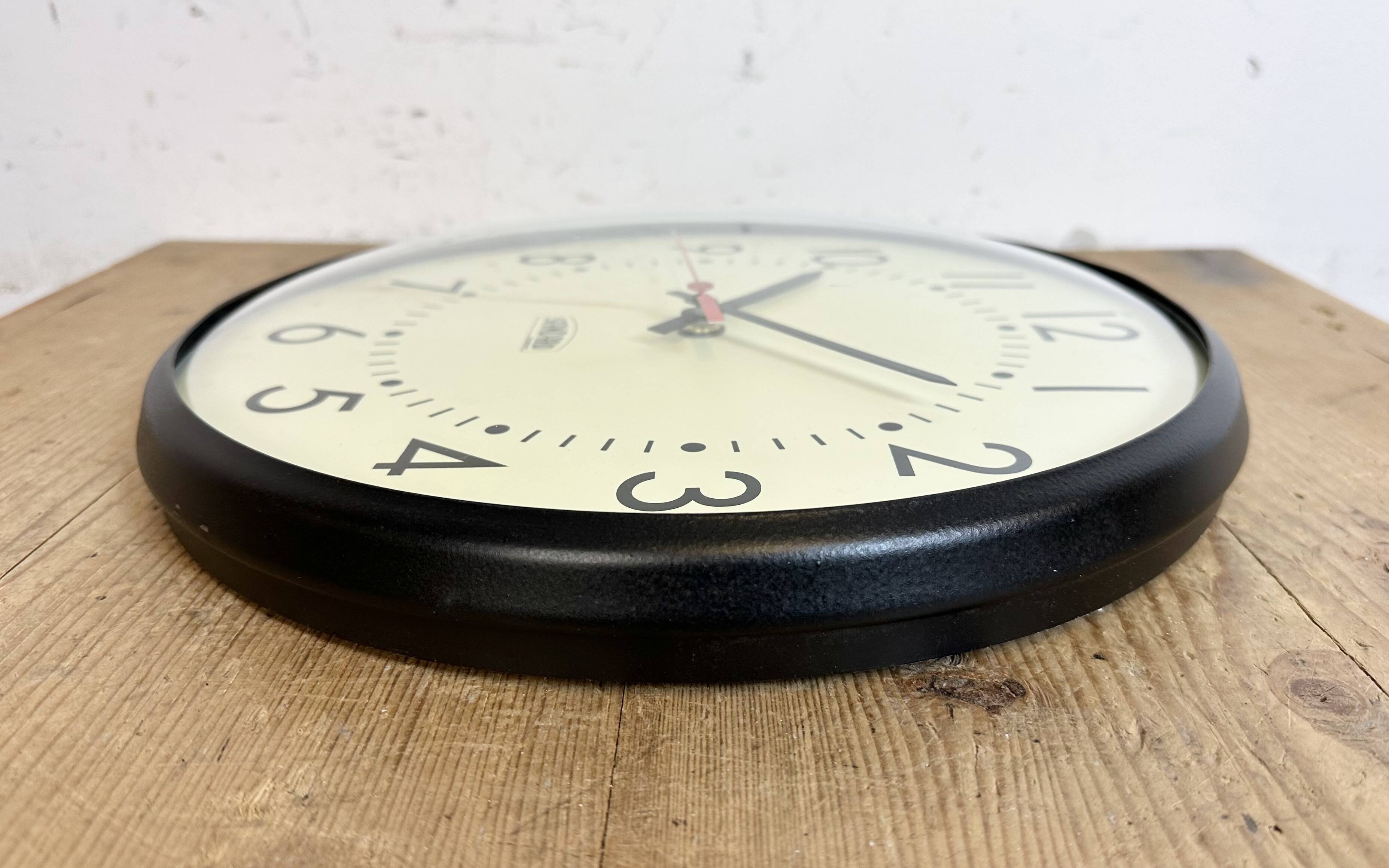 Vintage school wall clock from standard electric, 1980s