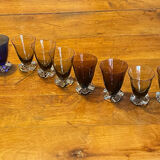 Set of magnificent glasses from the Portieux glassworks