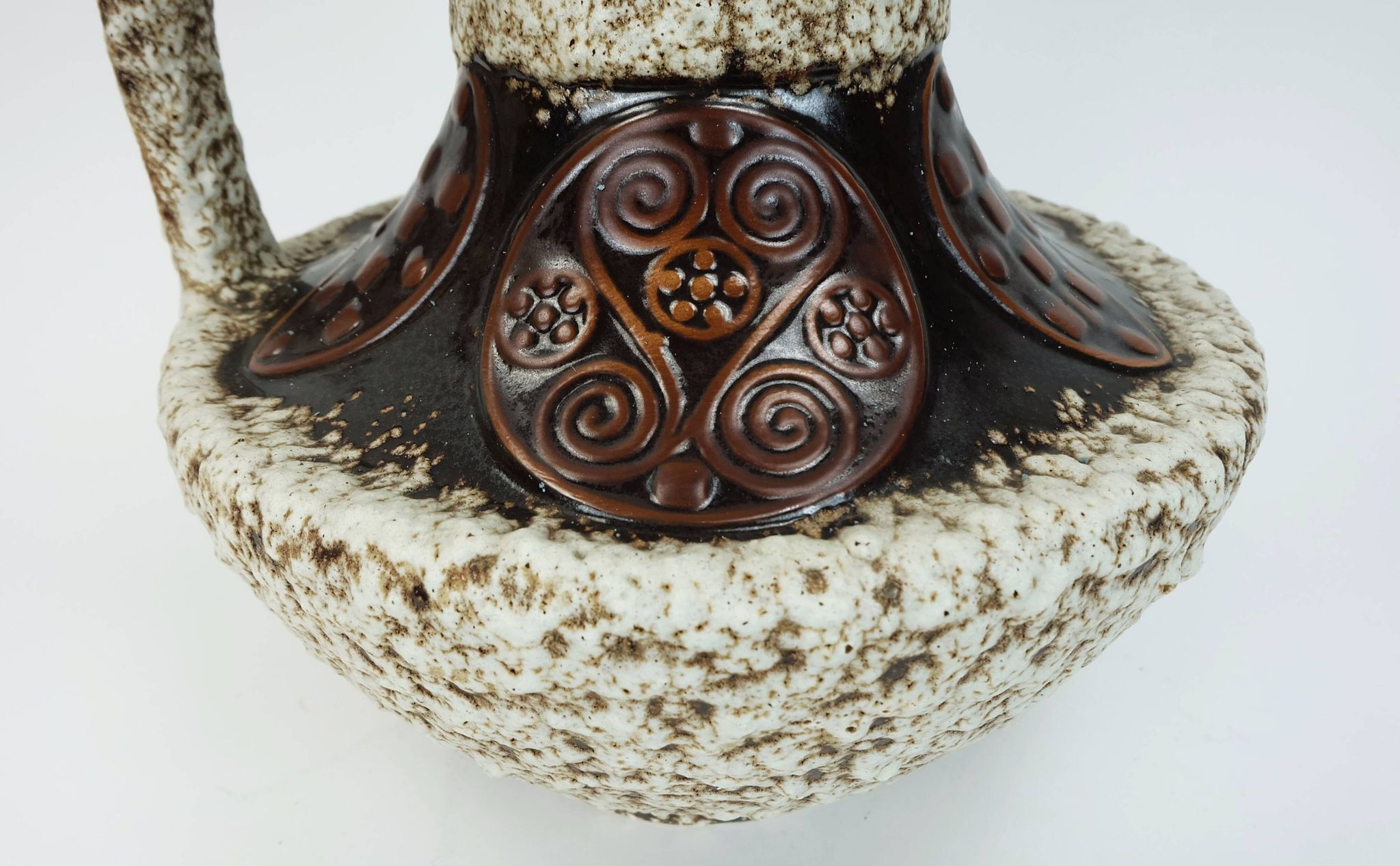 large FLOOR VASE 1970s fat lava glaze ornamental decor model 100