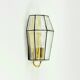1 of 3 Mid-Century Glass & Brass Wall Lamps from Limburg, Germany, 1960s