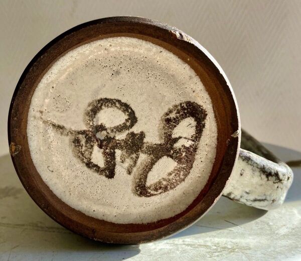 Chope en céramique émaillée de le mûrier Gustave Reynaud et M.Barbier