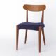 Set of 3 Danish Teak Chairs 1960s, Vintage Mid Century Dining Chairs, Dark