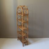 Vintage rattan library