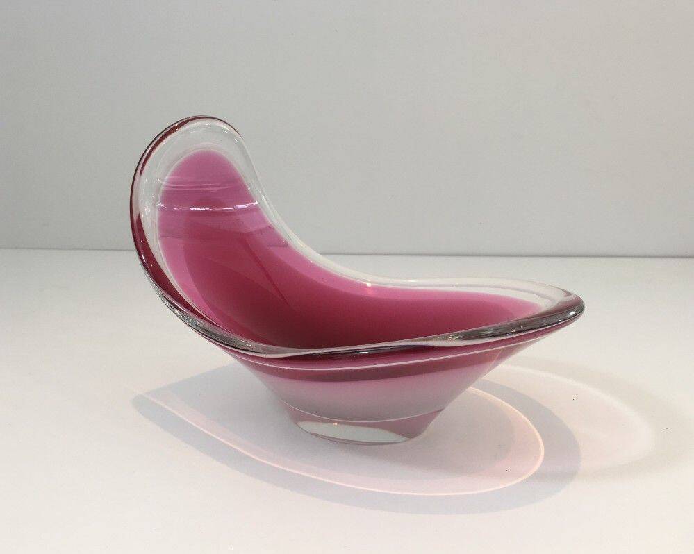 Freeform colored crystal bowl