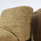 Three fabric lounge chairs 70s