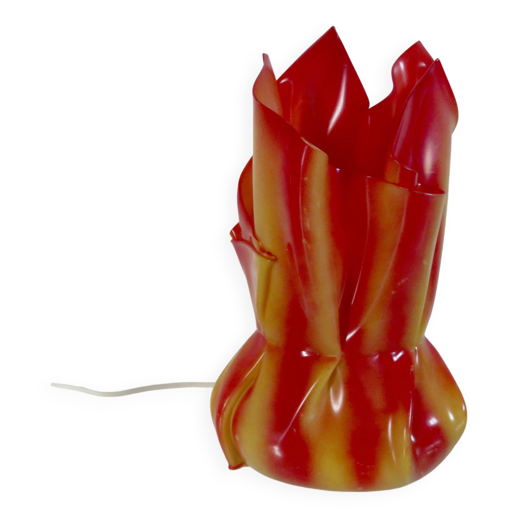 Draped chaplain lamp, Les Exclarares, in polycarbonate, 1980