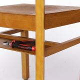 4 chaises de salle à manger « Frankfurter » en hêtre, Allemagne, années 1950