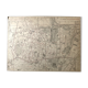 Old cardboard map of Paris - 18th Arrondissement