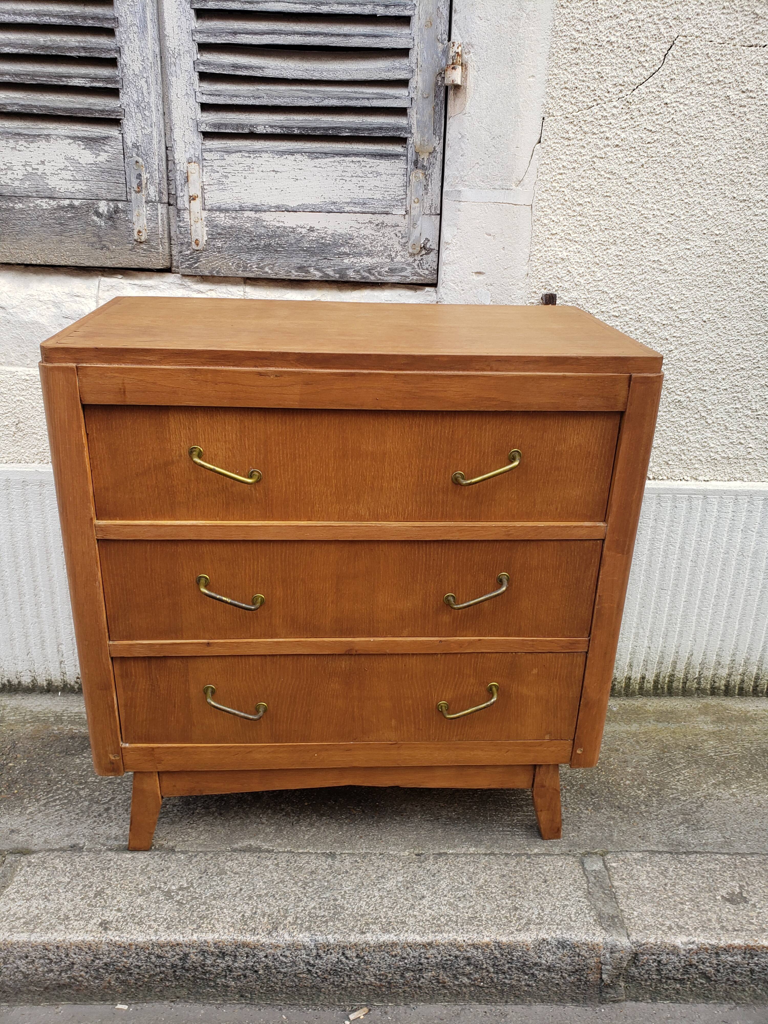 Commode vintage pied compas