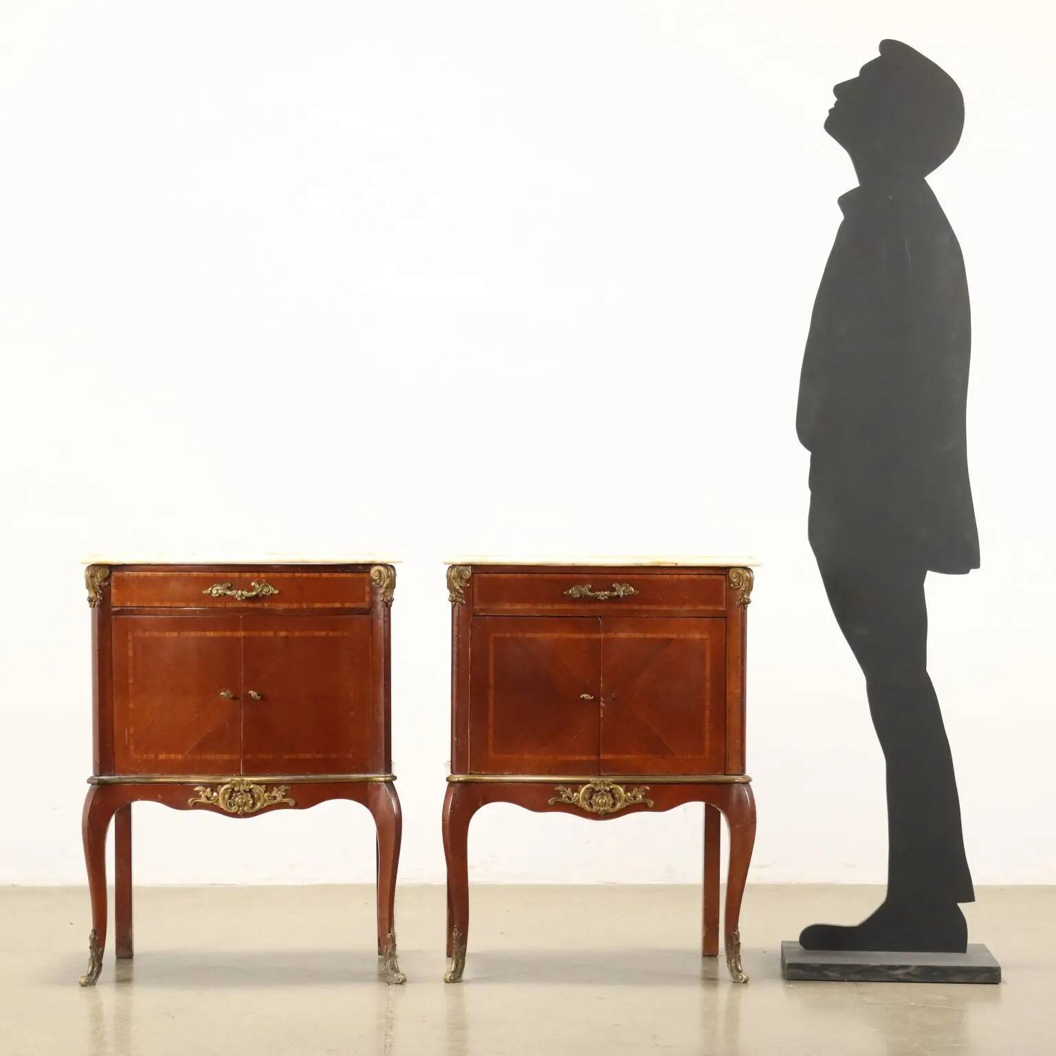 Paire de tables de chevet Stabilimento Grazioli Gaudenzi Milan XX Century