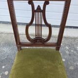 Pair of lyre chairs
