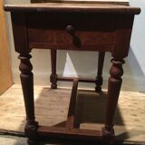 Rustic oak writing table with drawer