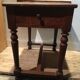 Rustic oak writing desk with drawer