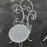 Old wrought iron garden furniture